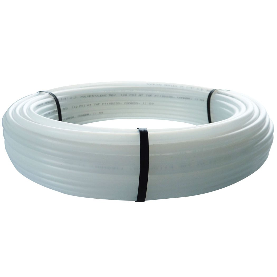 TOPRING 34.155 - White Polyethylene LLDPE Tube 5/8 O.D. 100 Feet