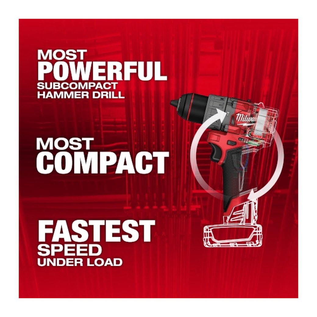 Milwaukee M12 FUEL 1/2" Hammer Drill/Driver - most powerful, most compact