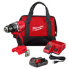 Milwaukee 3601-21CT M18 18V Lithium-Ion Compact Brushless 1/2-in. Drill/Driver Kit