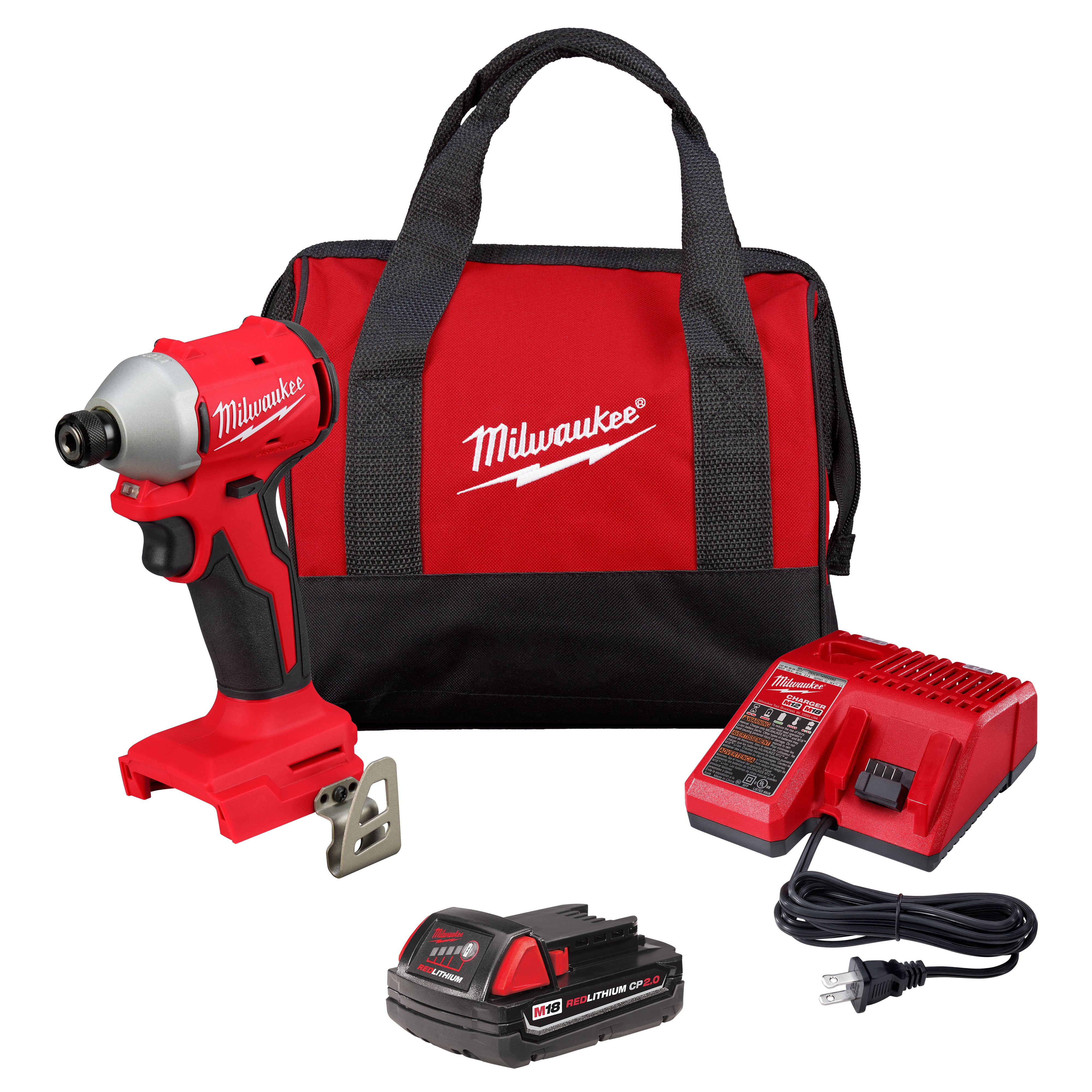 Milwaukee 3650-21CT M18 Compact Brushless 1/4" Hex Impact Driver Kit main view
