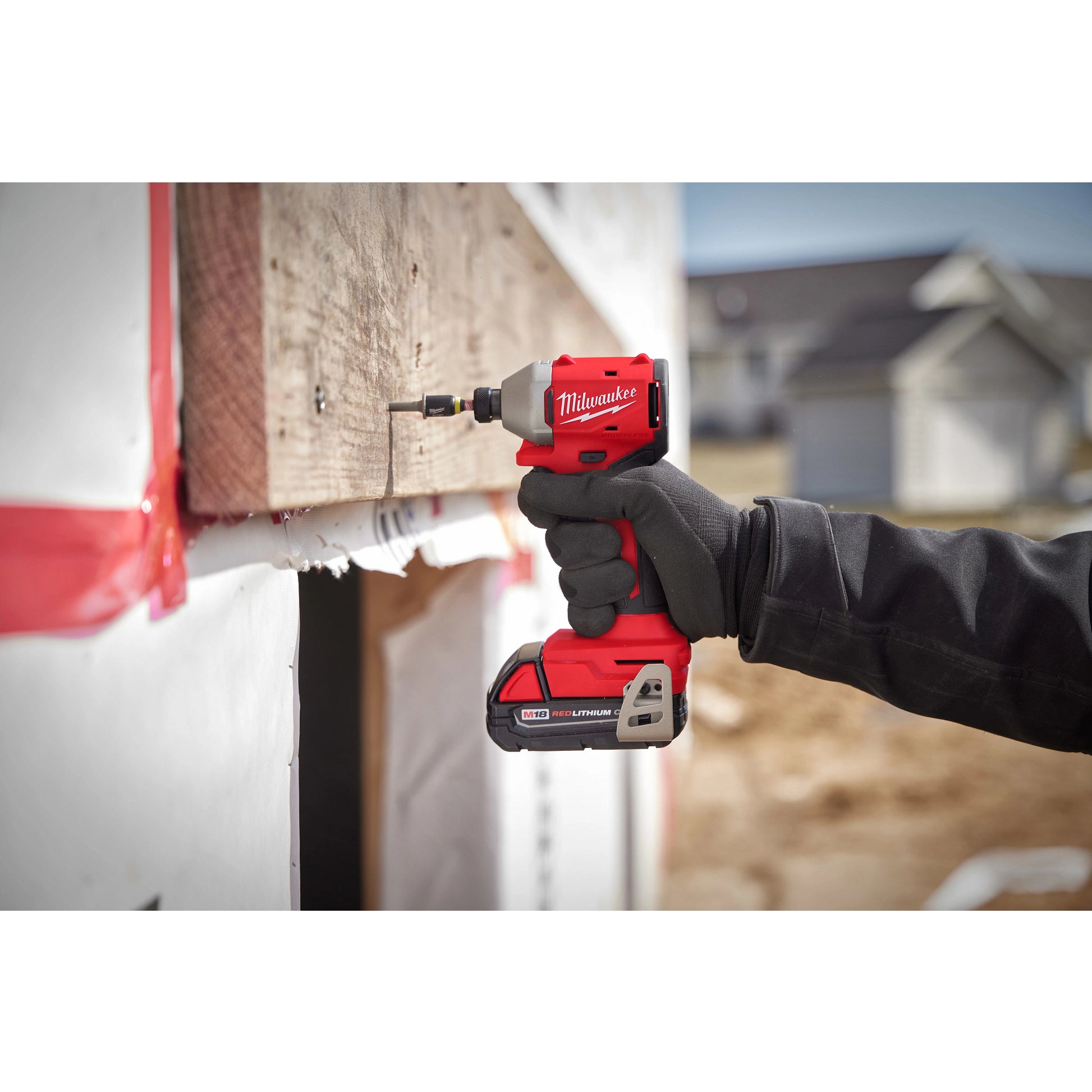 Milwaukee M18 Compact Brushless Impact Driver in use