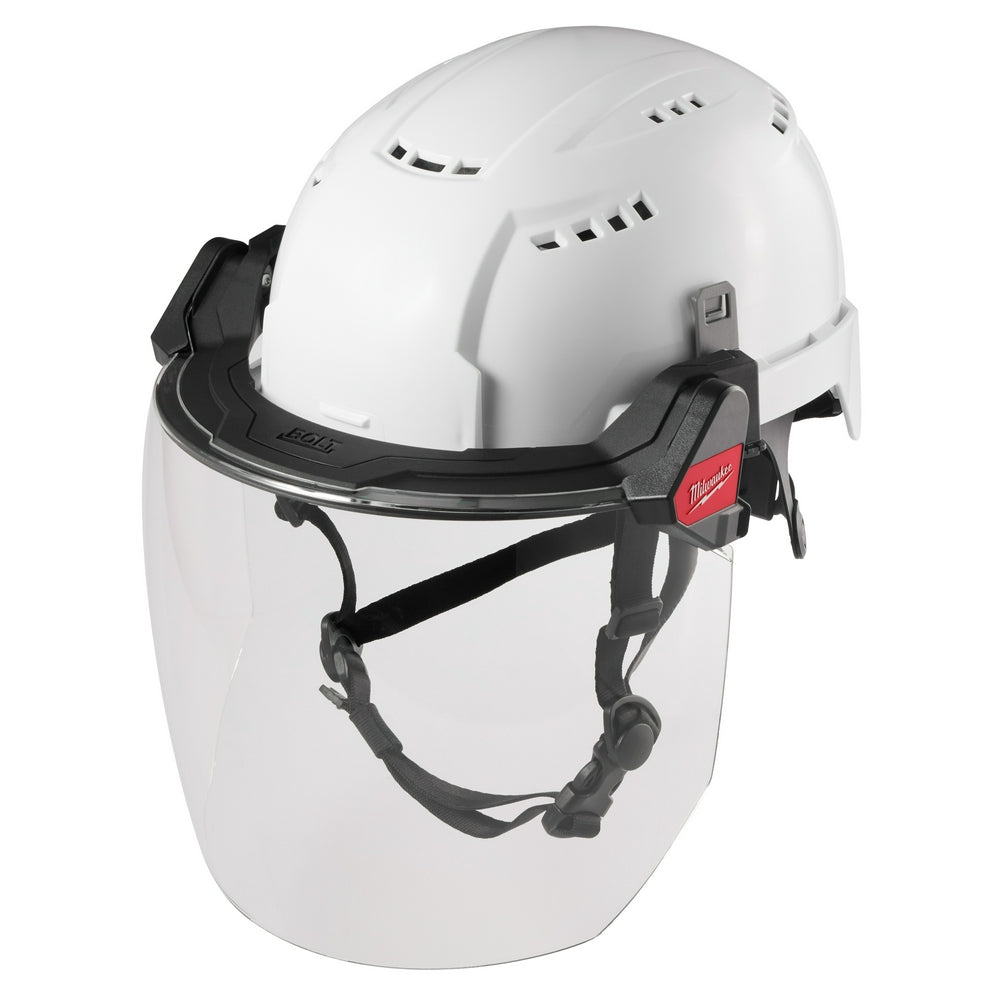 Milwaukee BOLT Full Face Shield - Clear Dual Coat Lens (Compatible with Milwaukee Safety Helmets & Hard Hats)