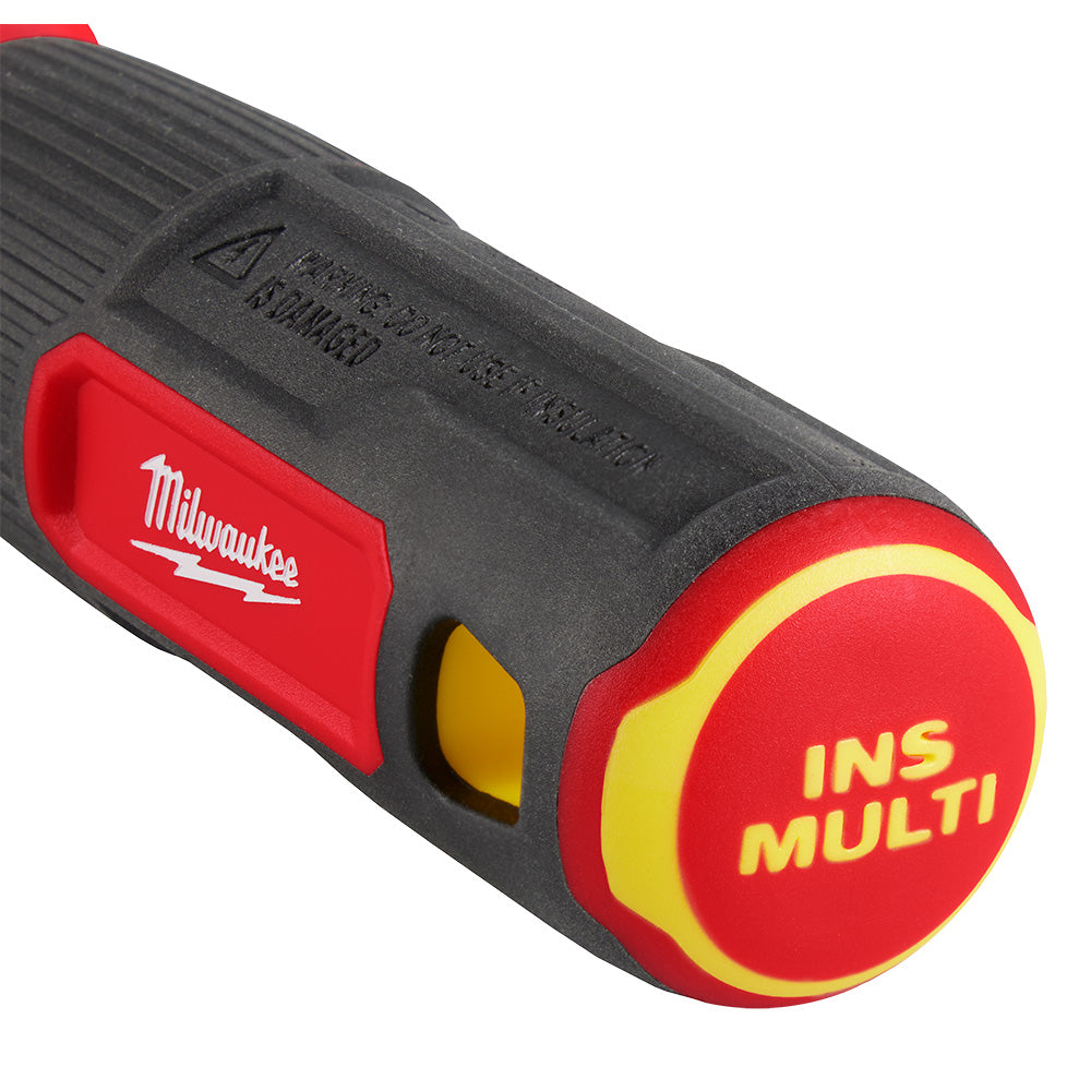 Milwaukee 48-22-2218 - 8-in-1 1000 V isolierter Multi-Bit-Schraubendreher mit schmaler Spitze