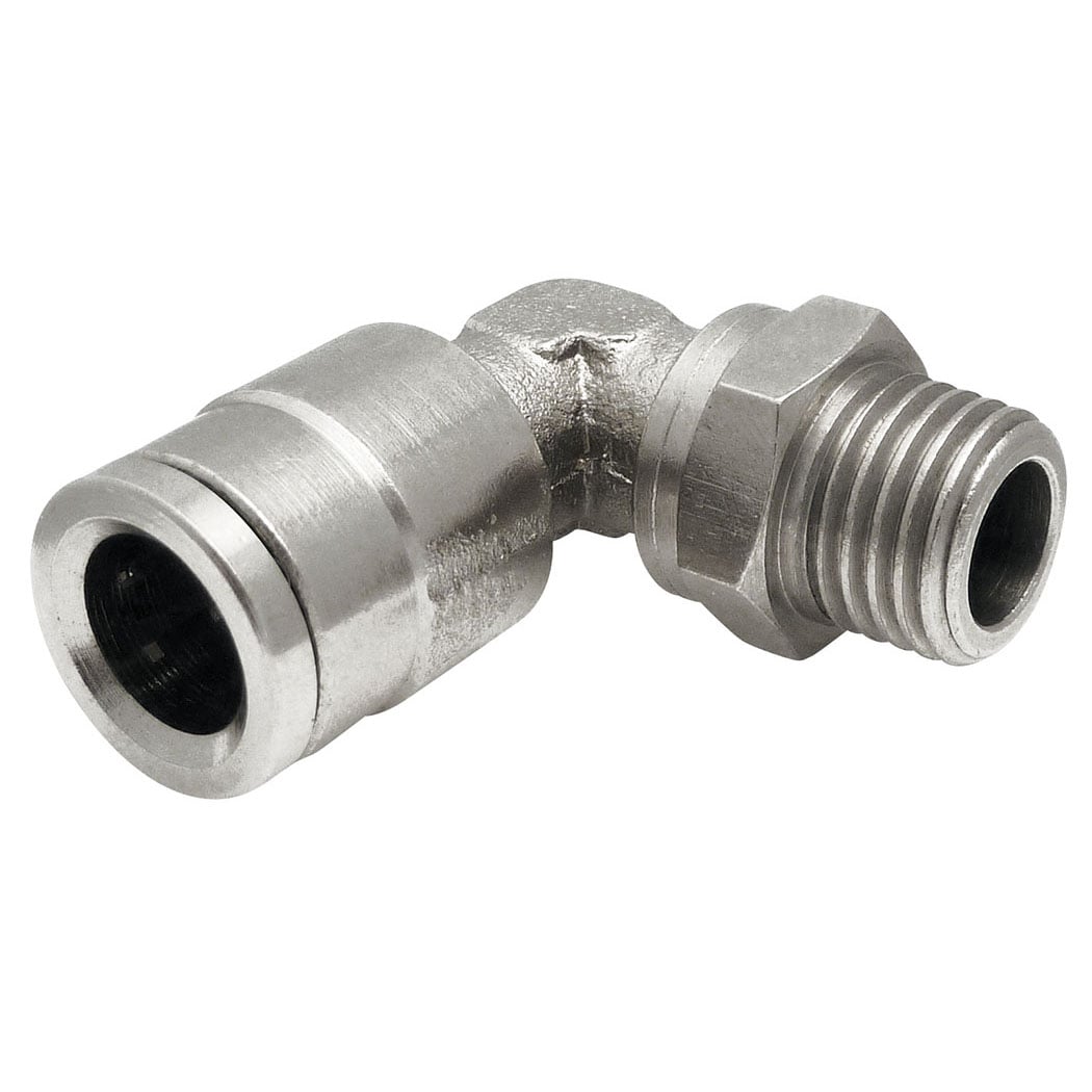 TOPRING 39.249 - 1/4 in. Push-to-Connect to 3/8 (M) NPT Elbow Adapter TOPFIT (Multiple of 5)
