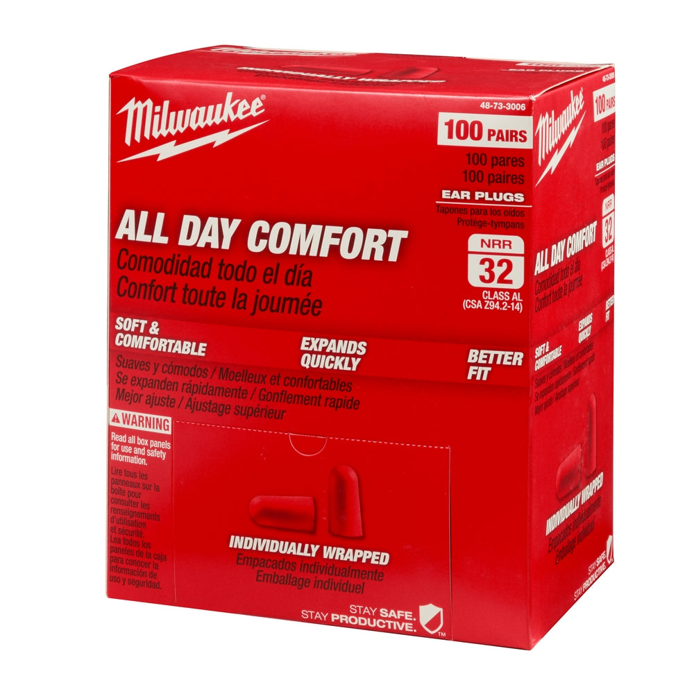 Milwaukee 48-73-3006 - 100 paires de bouchons d'oreille