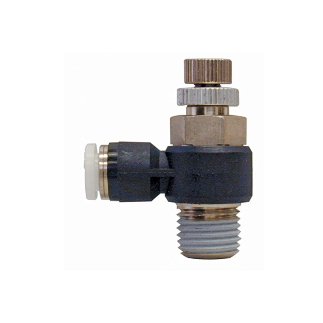 TOPRING 40.919 - 3/8 in. Push-to-Connect to 3/8 (M) NPT Flow Control Valve Elbow Adapter TOPFIT