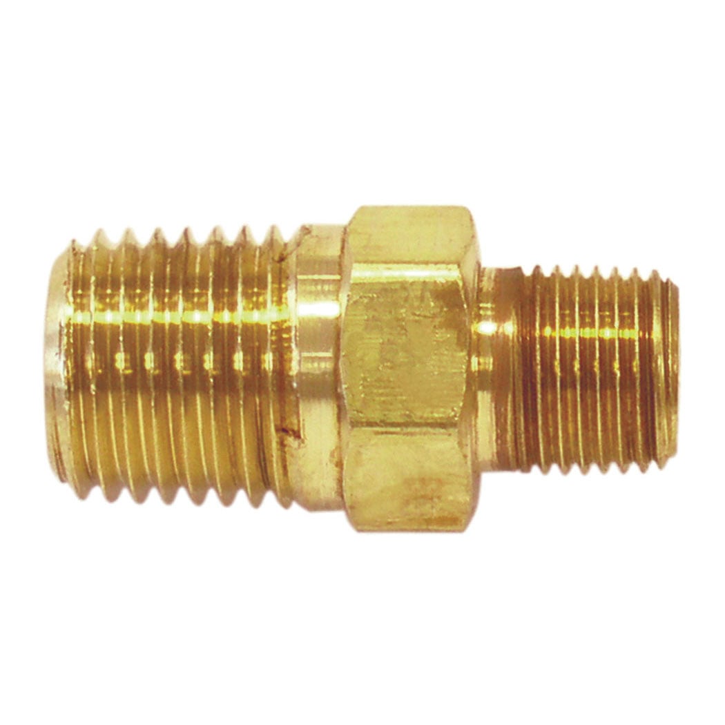 TOPRING 41.124 - Brass Hexagonal Reducer 1/2 (M) to 1/4 (M) NPT (Multiple of 10)