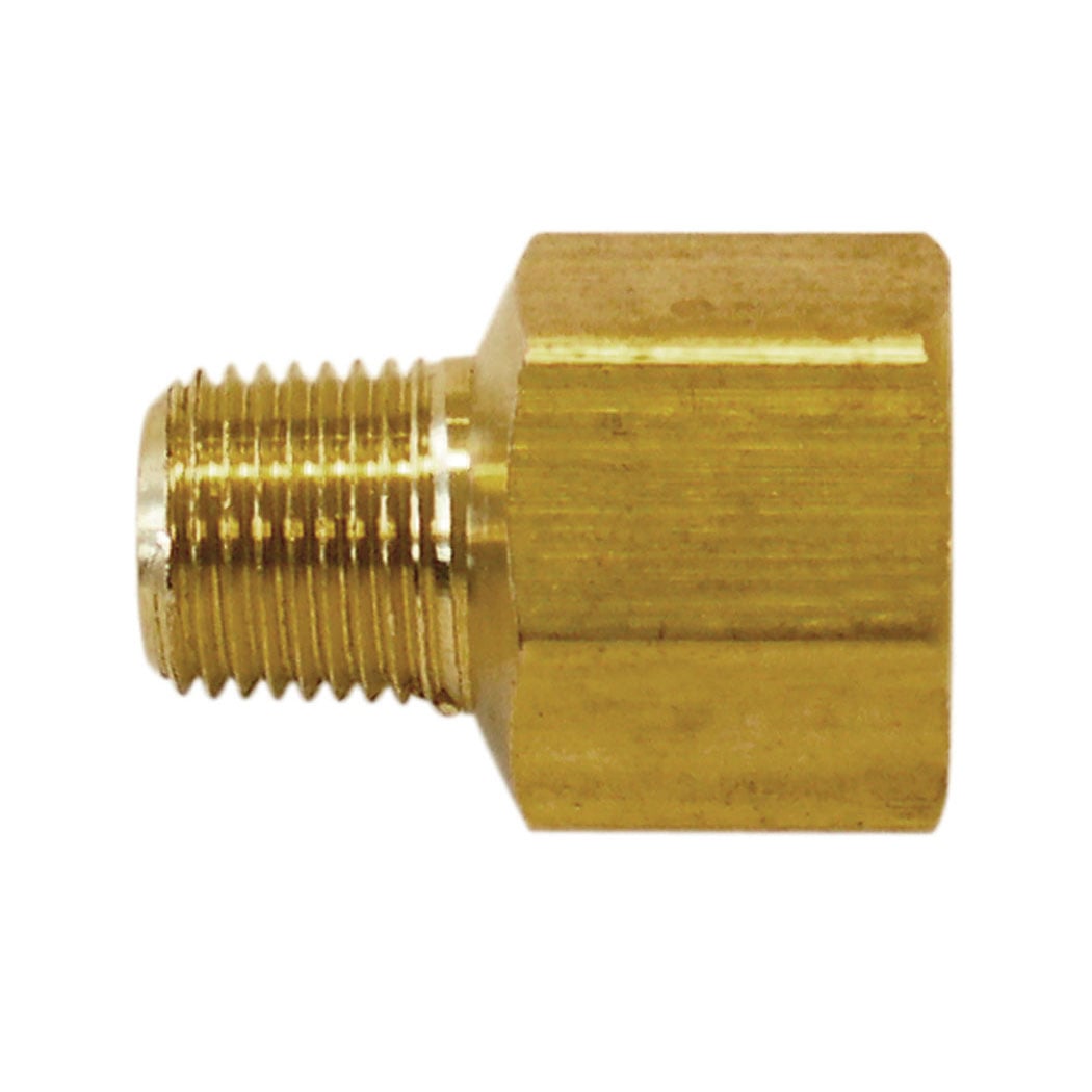 TOPRING 41.150 - Brass Hexagonal Adapter 1/4 (M) to 3/8 (F) NPT (Multiple of 10)