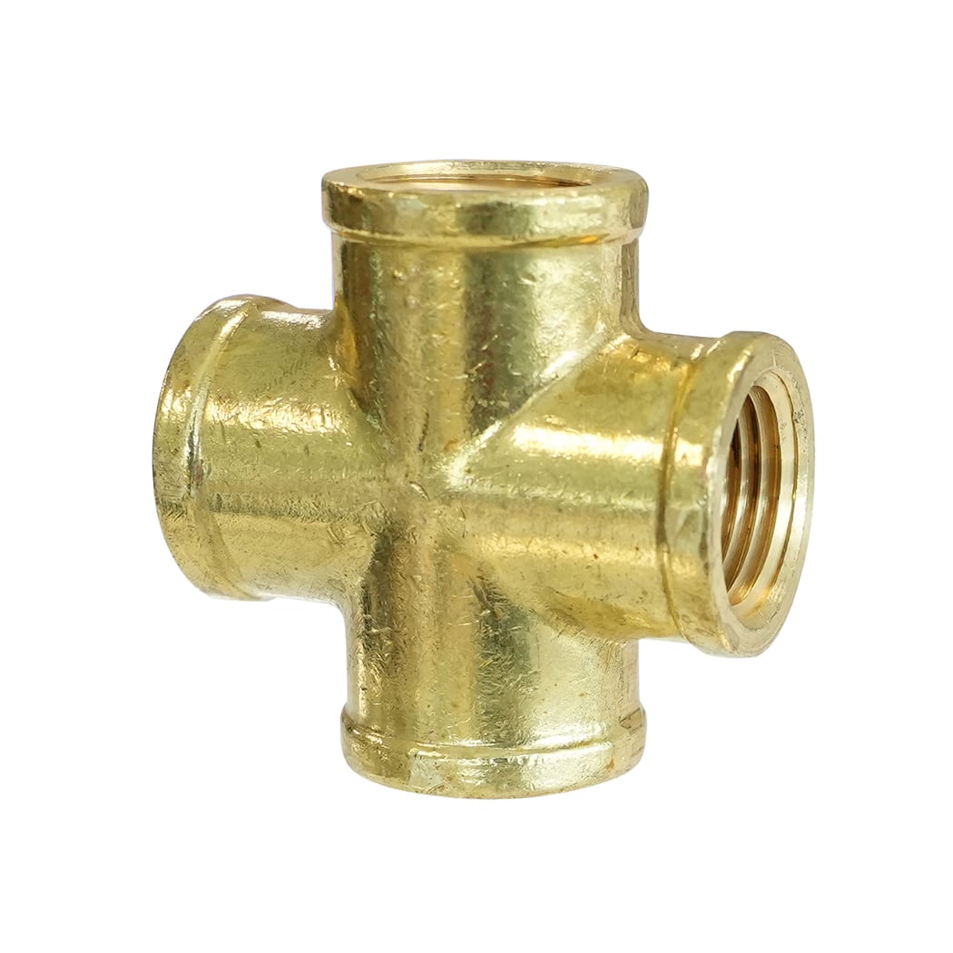 TOPRING 41.290 - Brass Cross Union 1/4 (F) NPT (Multiple of 5)