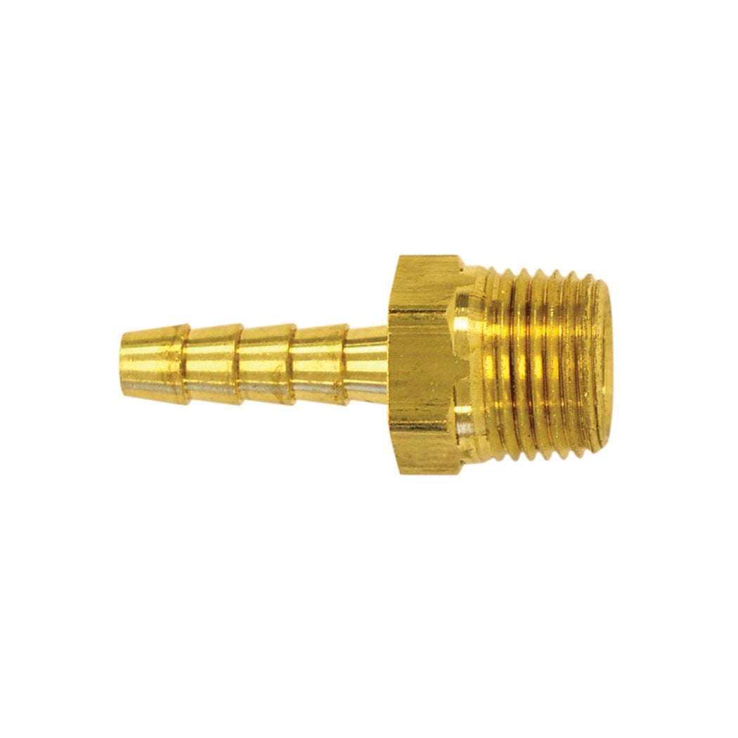 TOPRING 41.550 - Brass Hose Barb Adapter 1/4 to 1/4 (M) NPT (Multiple of 10)