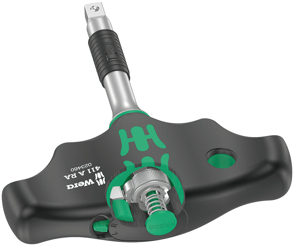 WERA-023460 1/4" Antrieb 411 RA T-Griff mit Ratschenfunktion 