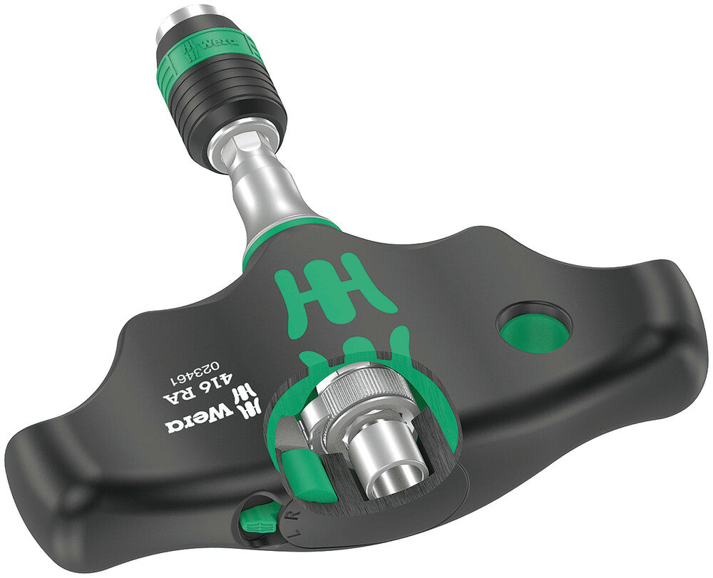 Wera 023461- 1/4" Hex Drive 416 RA T-Handle W/ Ratchet Function