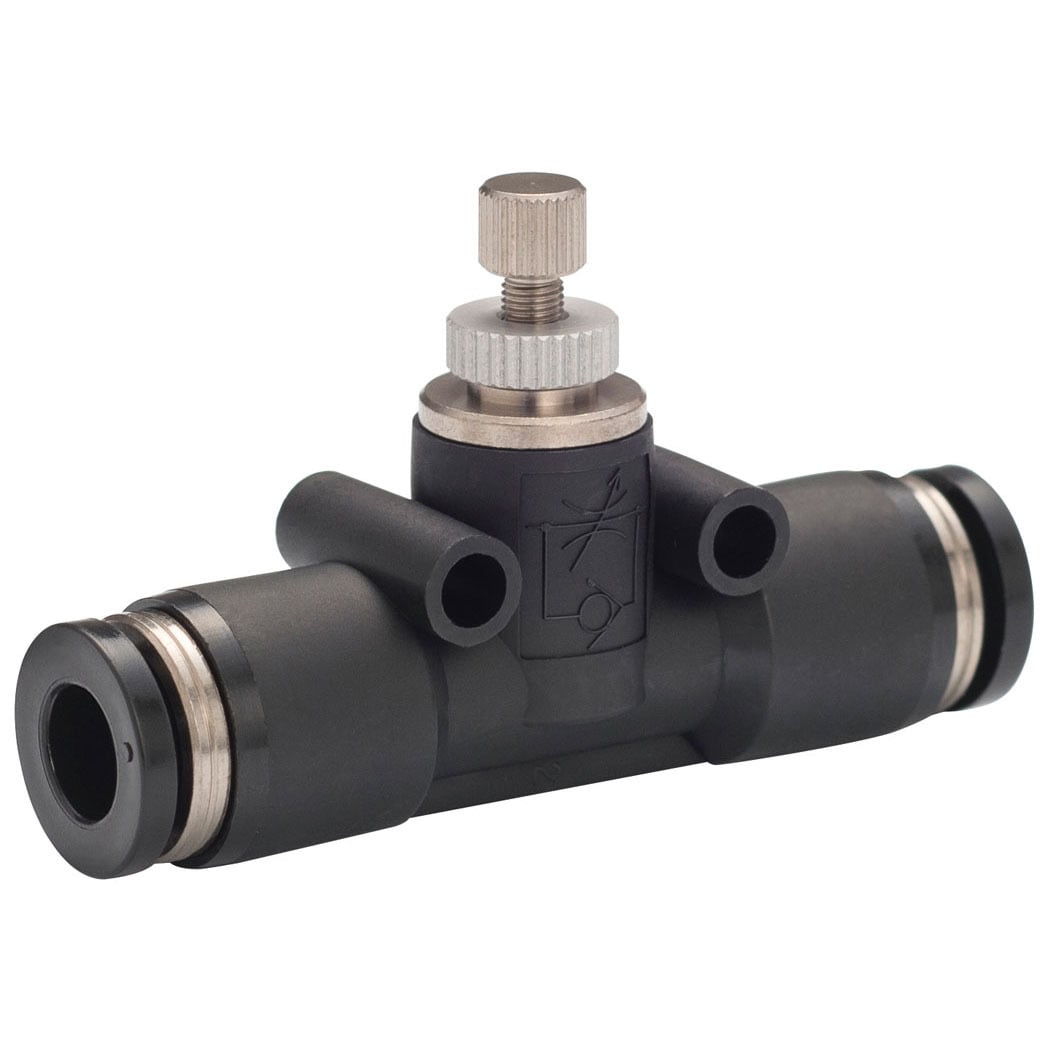 TOPRING 42.891 - 6 mm Push-to-Connect Flow Control Valve Union TOPFIT (Multiple of 2)
