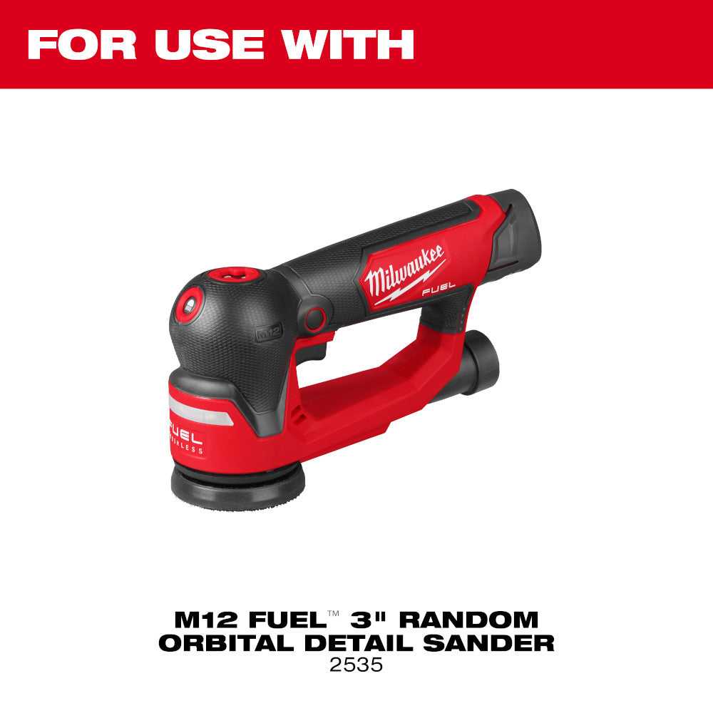 Milwaukee 48-80-6180 - 3" 180er-Gitter-Schleifscheiben mit reißfestem POWERGRID™-Netz – 12er-Packung + Pad Saver