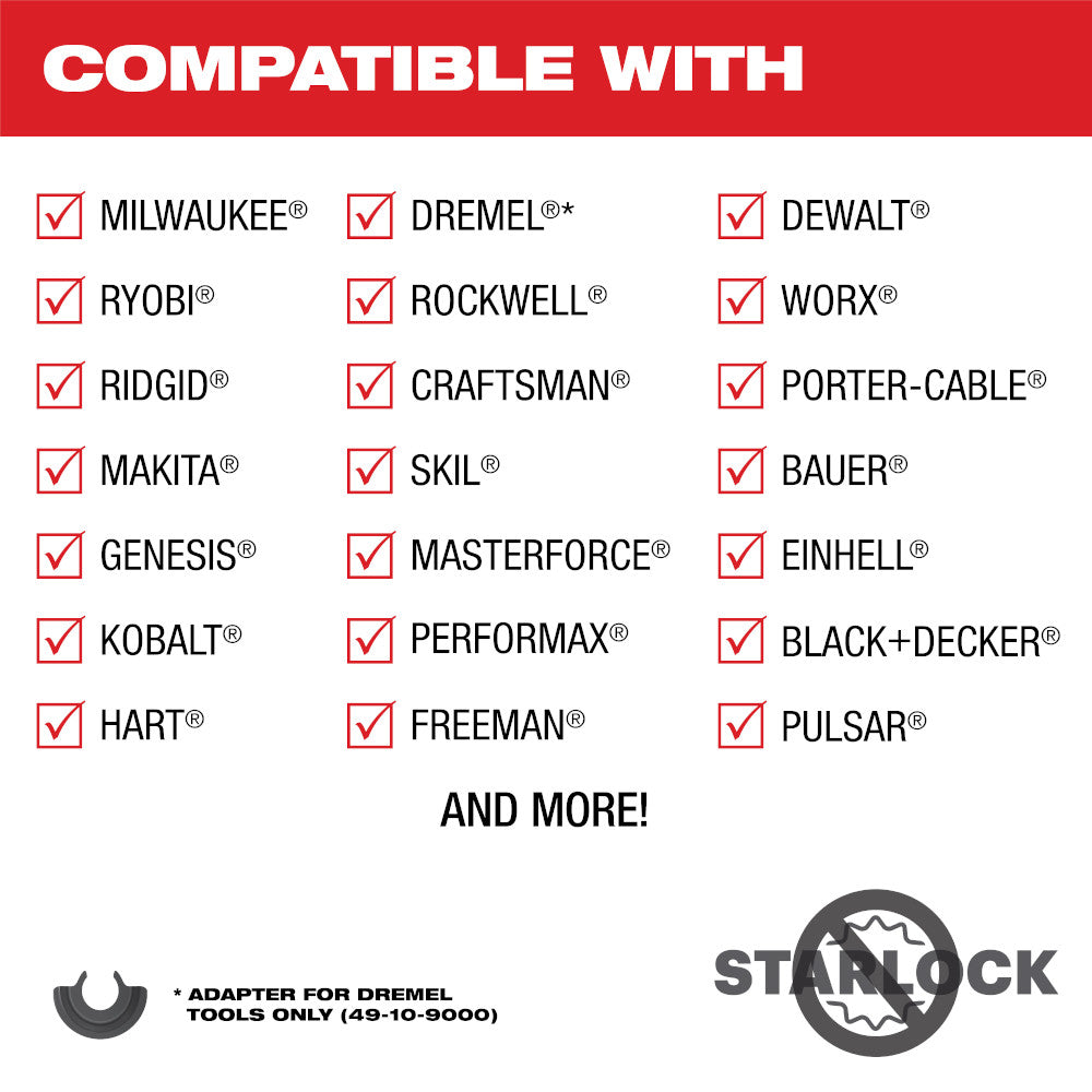 Milwaukee 49-25-1259 - Lames bimétalliques fines pour outils multifonctions OPEN-LOK™ 1-1/8" TITANIUM CHARGED™, paquet de 10