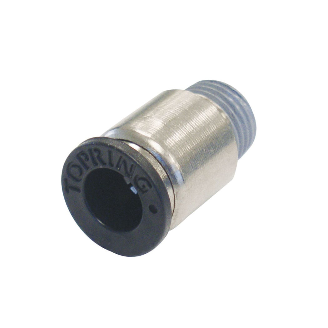 TOPRING 46.042 - 6 mm Push-to-Connect to 1/8 (M) BSPT Hexagonal Adapter MAXFIT (Multiple of 10)