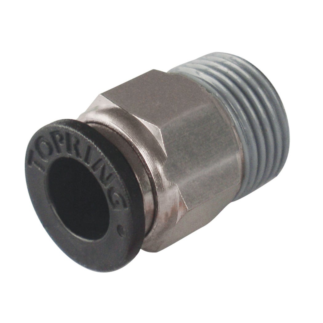 TOPRING 46.150 - 8 mm Push-to-Connect to 3/8 (M) BSPT Adapter MAXFIT (Multiple of 10)