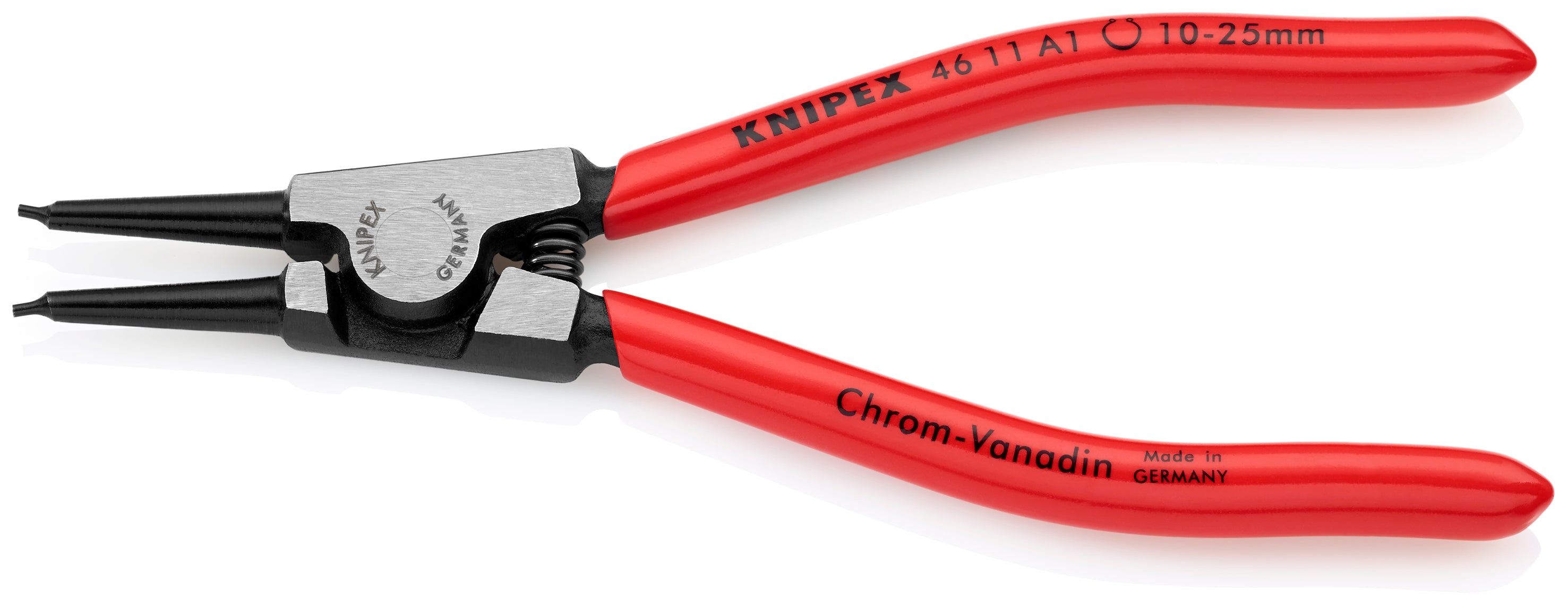 Knipex 4611A1 Außen-Sicherungsringzange, gerade, 10–25 mm