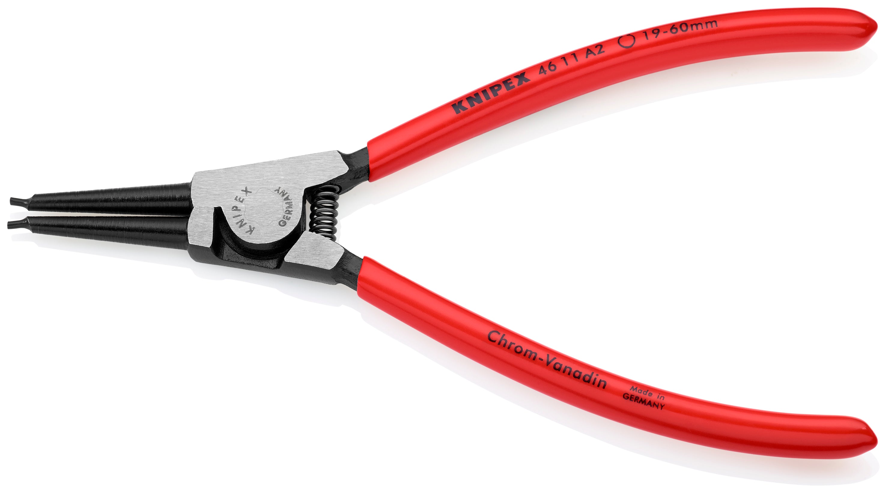 Knipex 4611A2SBA - 7 1/4" External Snap Ring Pliers-Forged Tips