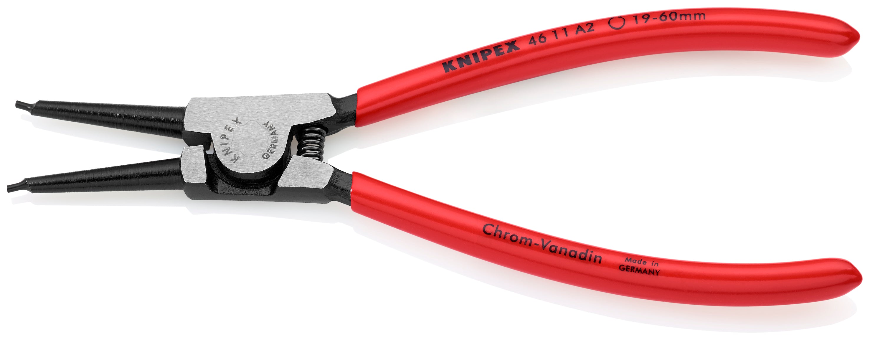 Knipex 4611A2SBA - 7 1/4" External Snap Ring Pliers-Forged Tips