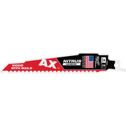Milwaukee 48-00-7251 6 inch 5 TPI AX with NITRUS Carbide SAWZALL Blade