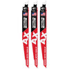 Milwaukee 48-00-7352 - 9-Inch 5 TPI AX with NITRUS Carbide Teeth SAWZALL Reciprocating Saw Blade for Wood with Nails (3-Pack)