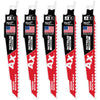 Milwaukee 48-00-7551 - 6" 5 TPI AX with NITRUS Carbide SAWZALL Reciprocating Saw Blades (5-Pack)