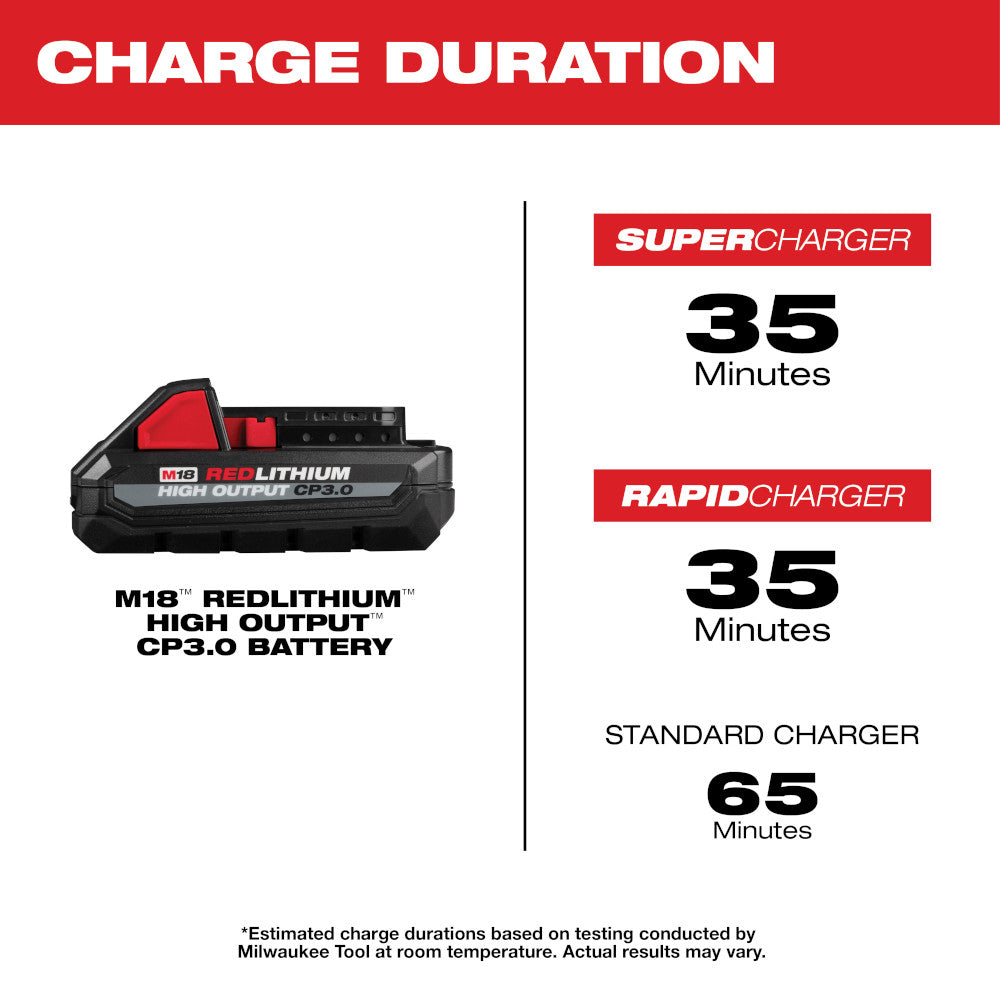 Milwaukee 48-11-1837 - Lot de 2 batteries M18™ REDLITHIUM™ HIGH OUTPUT™ CP3.0