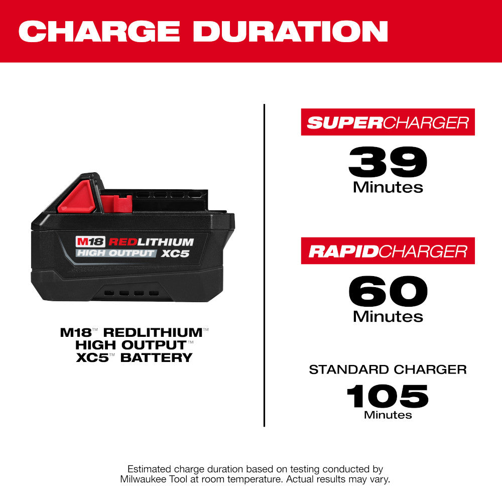 Milwaukee 48-11-1855 M18™ REDLITHIUM™ HIGH OUTPUT™ XC5™ Battery Pack