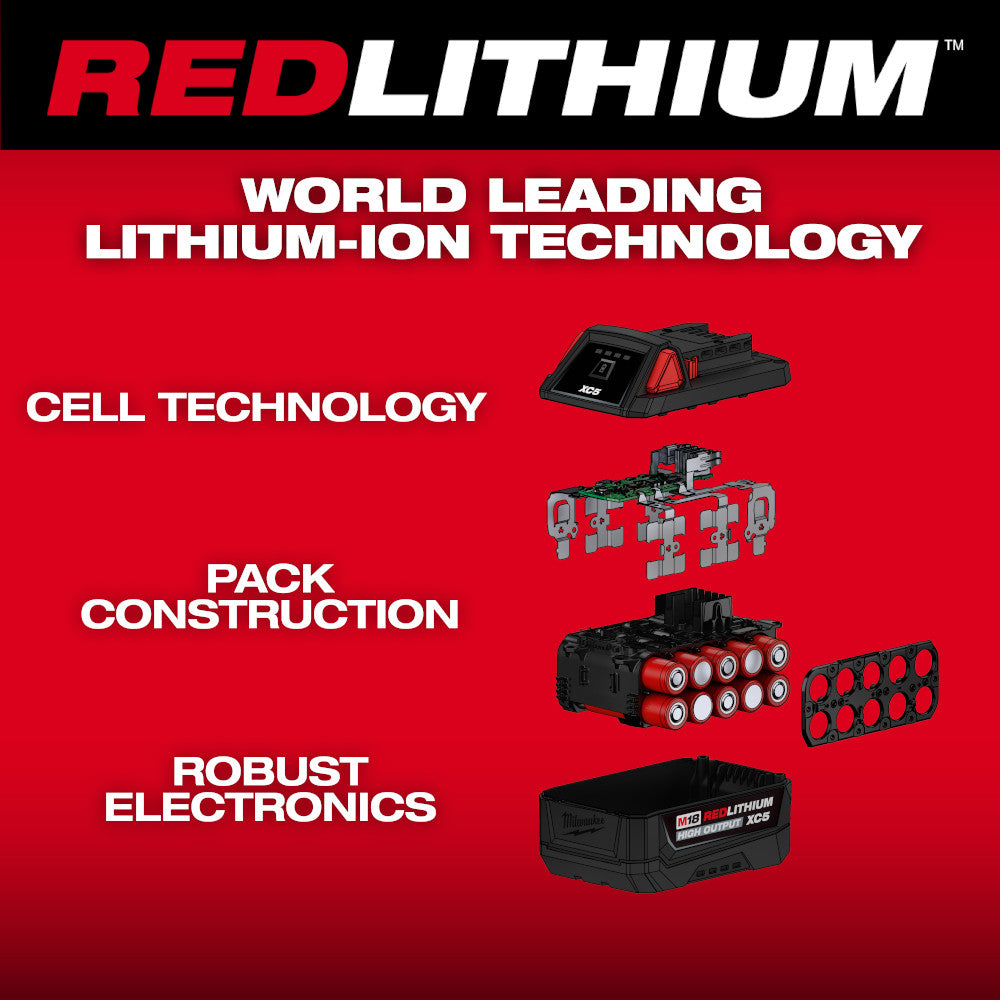 Milwaukee 48-11-1855 M18™ REDLITHIUM™ HIGH OUTPUT™ XC5™ Battery Pack