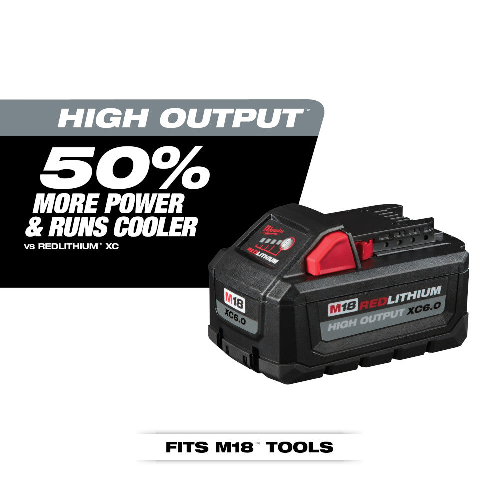 Milwaukee 48-11-1862 - M18™ REDLITHIUM™ HIGH OUTPUT™ XC 6.0Ah Battery Pack (2 Piece)