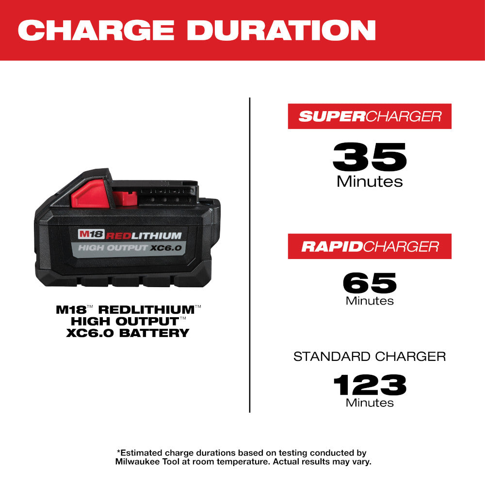 Milwaukee 48-11-1862 - M18™ REDLITHIUM™ HIGH OUTPUT™ XC 6.0Ah Battery Pack (2 Piece)