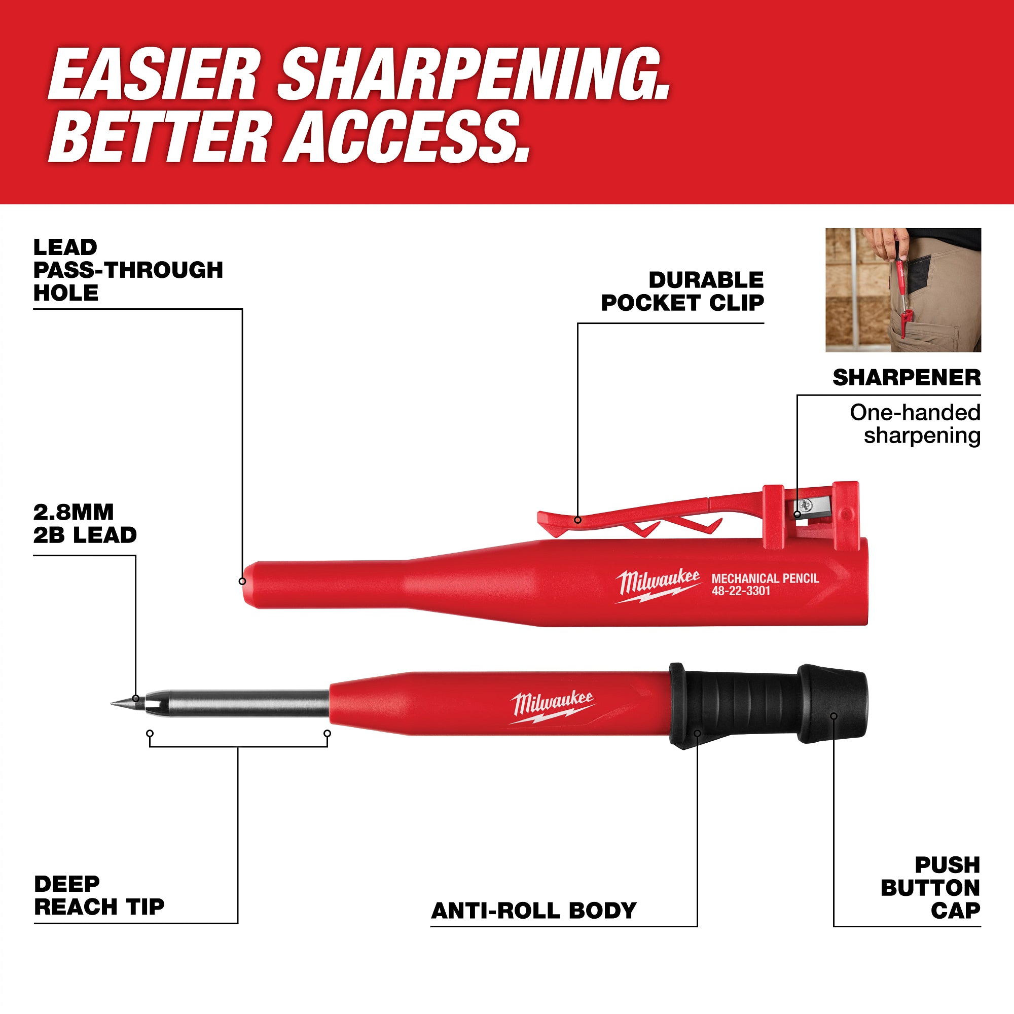 Milwaukee Mechanical Pencil Side View