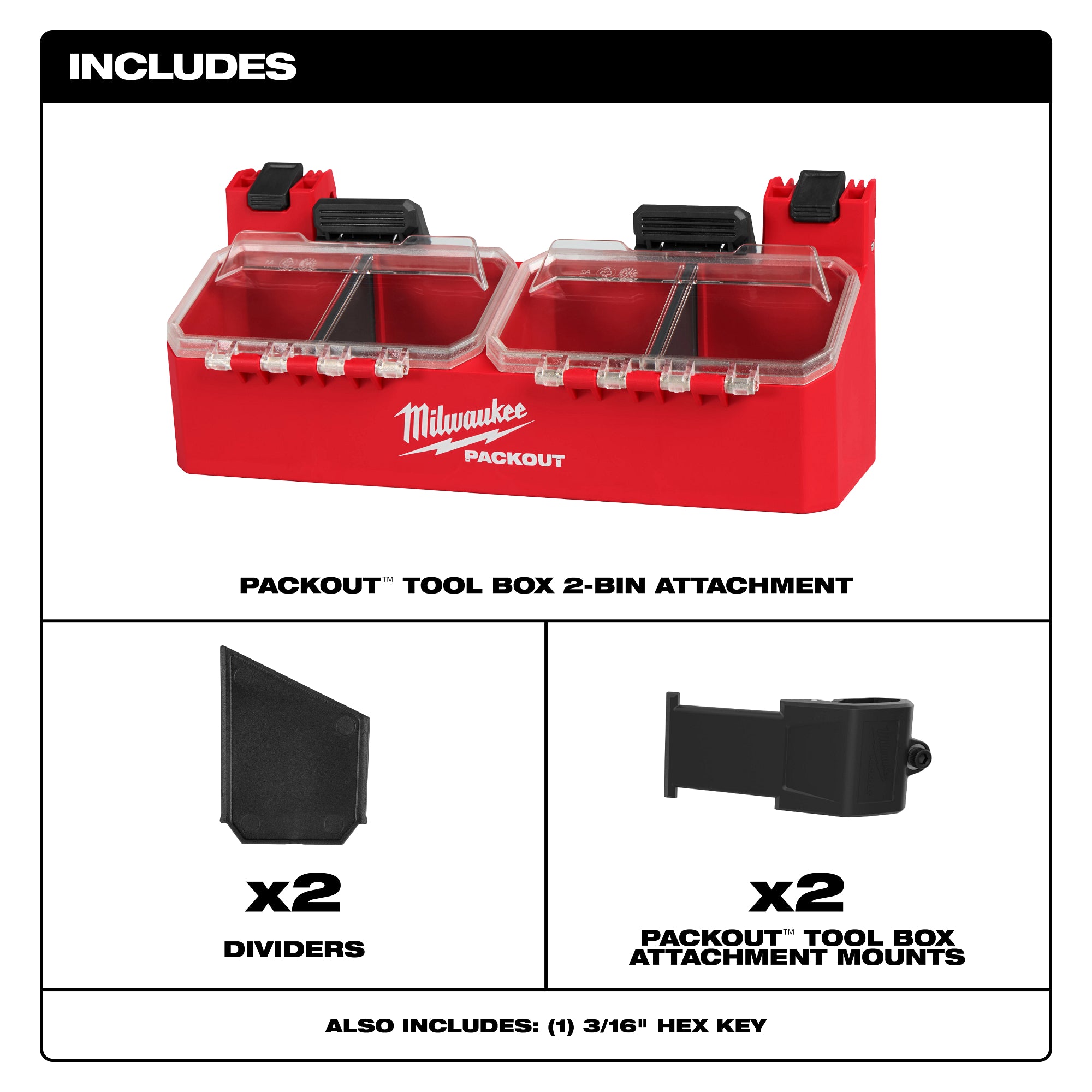 Small Parts Bin Attachment
