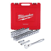 Milwaukee 48-22-9010 - Milwaukee 48-22-9010 47pc 1/2" Drive Metric & SAE Ratchet and Socket Set (View 1)