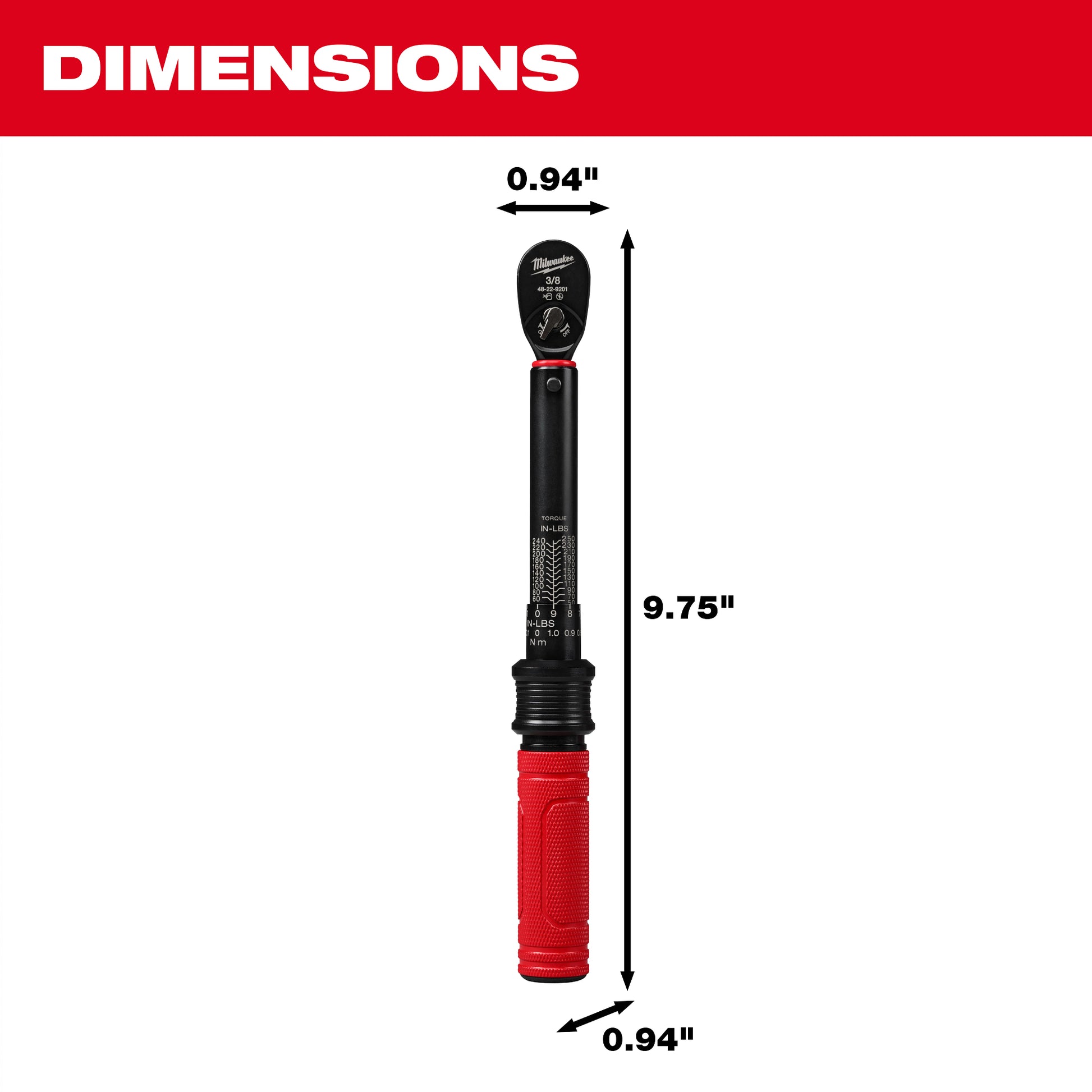 Milwaukee 48-22-9201 Product Dimensions View 1