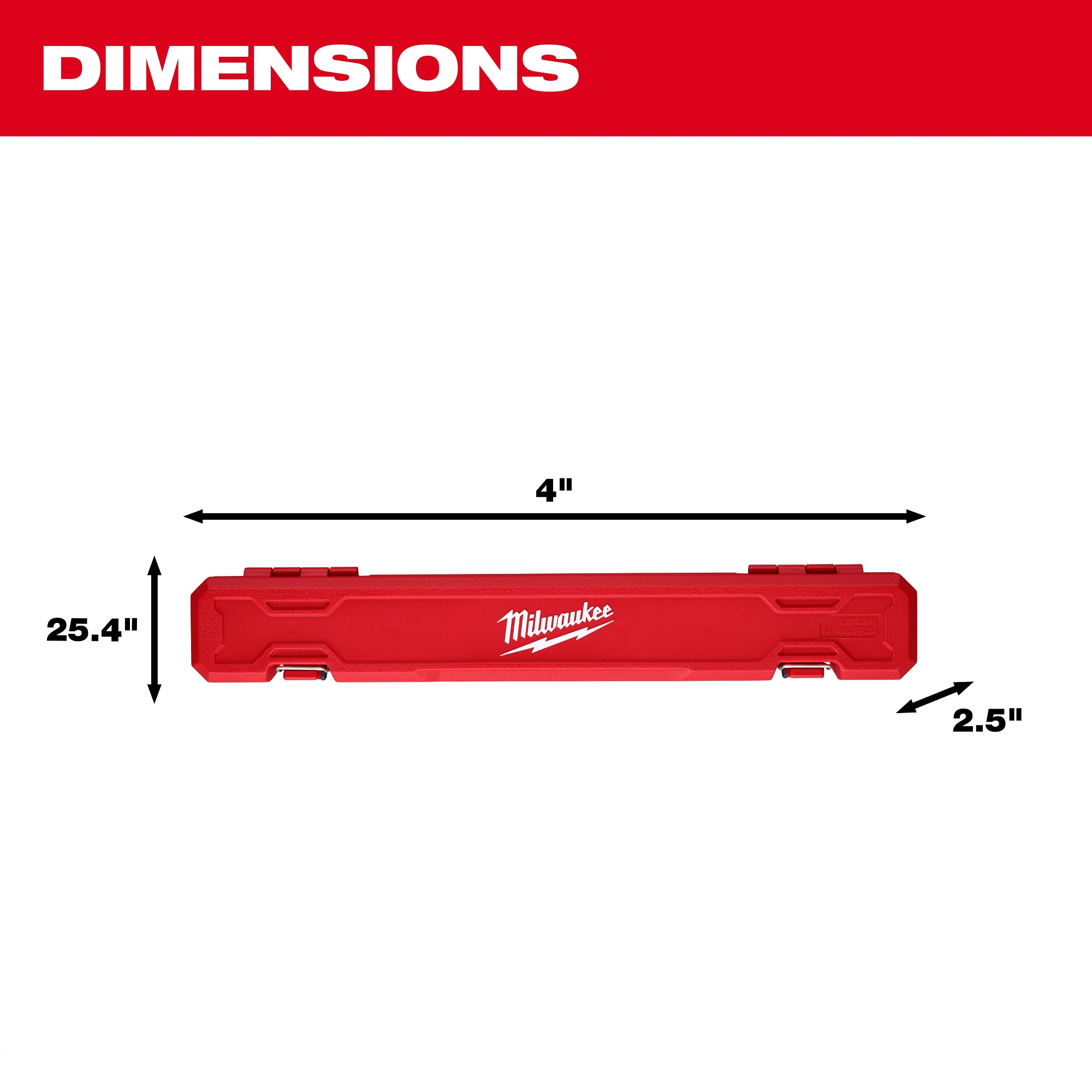 Milwaukee 48-22-9203 head width and height dimensions