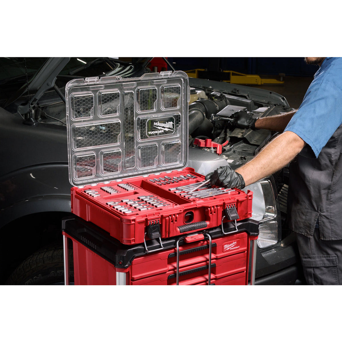 106pc 1/4", 3/8", and 1/2" Drive Bit Socket Set with PACKOUT™ Organizer