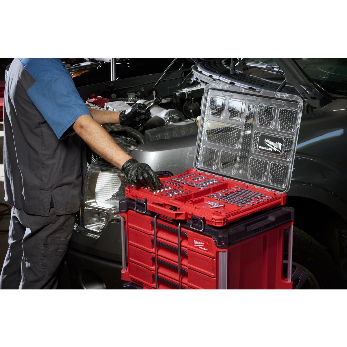 67pc 1/4”, 3/8”, and 1/2” Drive TORX® Bit Socket Set with PACKOUT™ ​Low-Profile Organizer