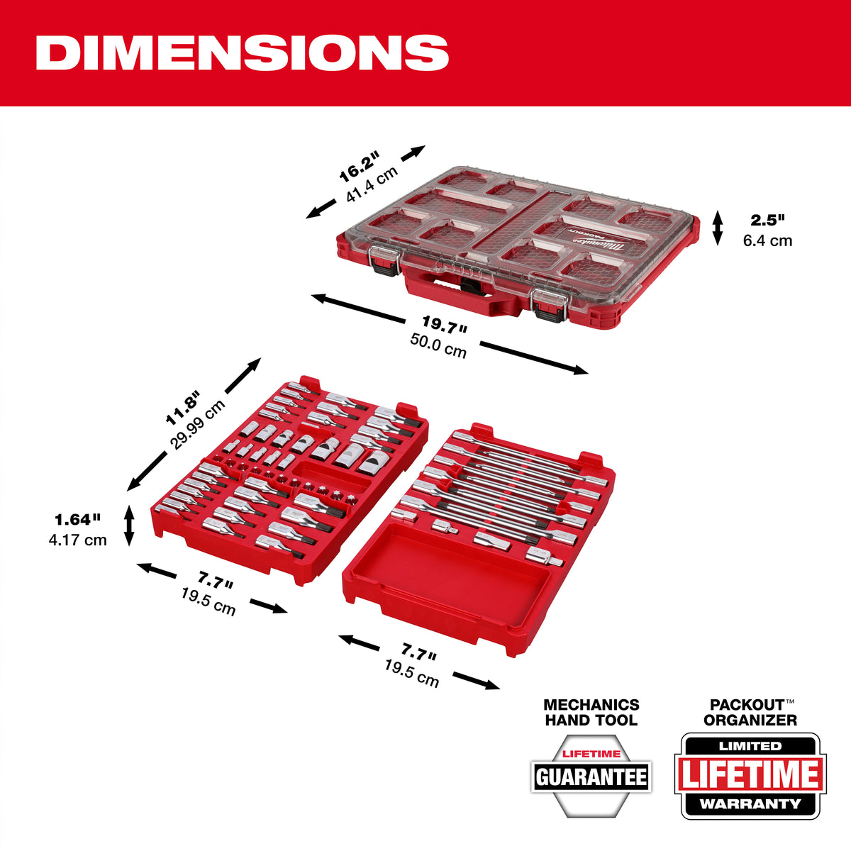 67pc 1/4”, 3/8”, and 1/2” Drive TORX® Bit Socket Set with PACKOUT™ ​Low-Profile Organizer
