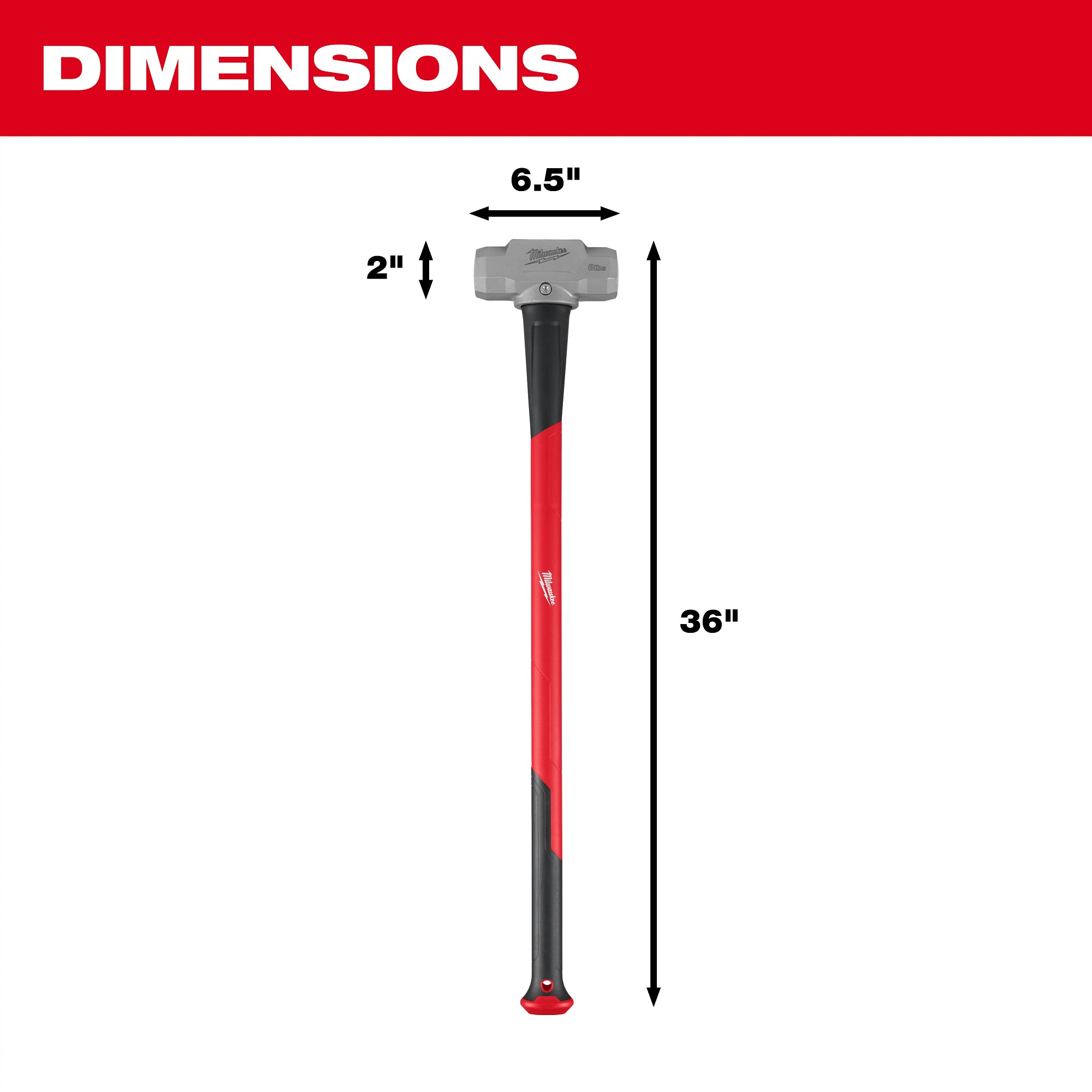 Milwaukee 48-22-9331 Sledge Hammer Dimensions