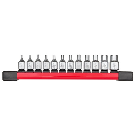 Milwaukee 48-22-9544 12-Piece 1/4" Drive SAE Low-Profile Hex Bit Socket Set