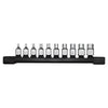 Milwaukee 48-22-9545 10-Piece 1/4" Drive Low-Profile Metric Hex Bit Socket Set