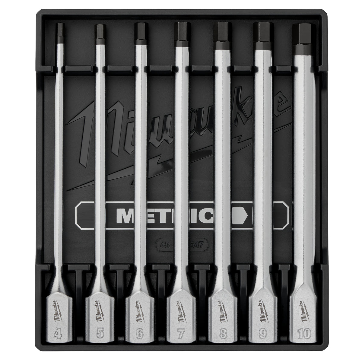 MILWAUKEE 48-22-9547 7-Piece 3/8" Drive Metric Long Hex Bit Socket Set
