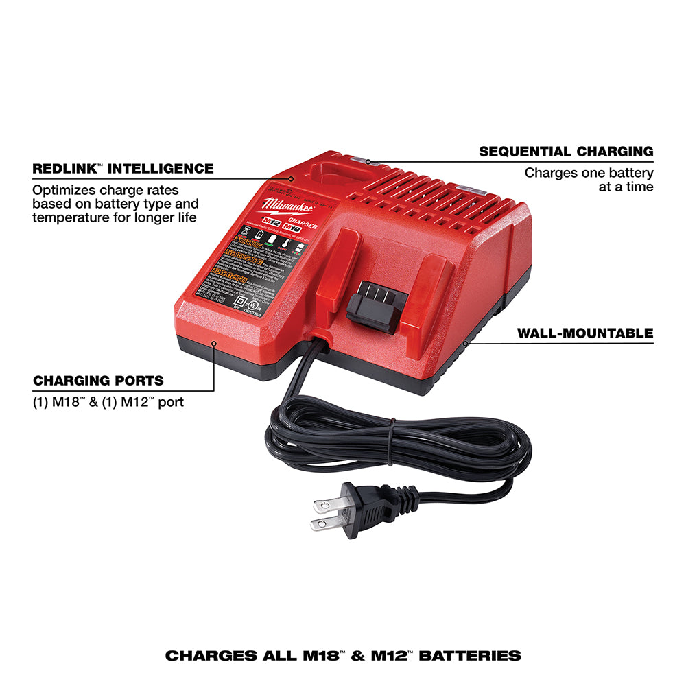 Milwaukee 48-59-1850 - Kit de démarrage avec batterie et chargeur M18™ REDLITHIUM™ XC 5,0 Ah