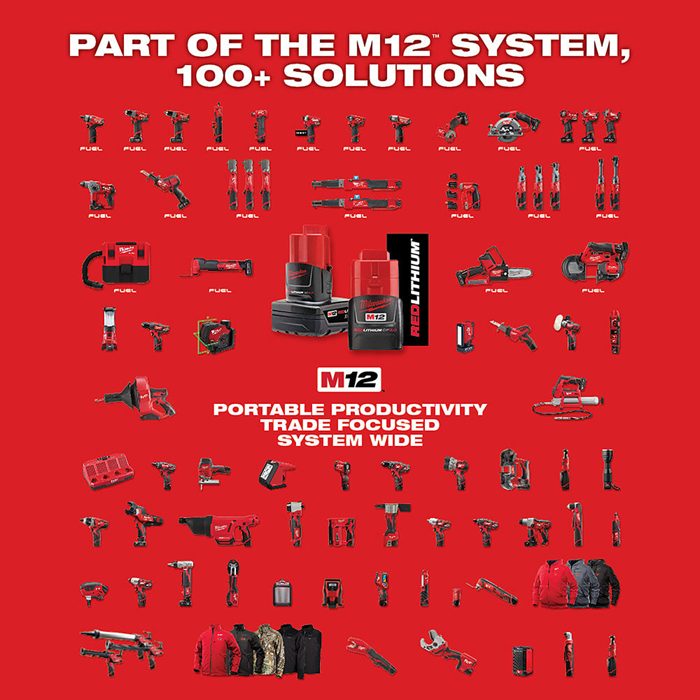 Milwaukee 48-59-2420 - Kit de démarrage avec batterie et chargeur M12™ REDLITHIUM™ 2,0 Ah