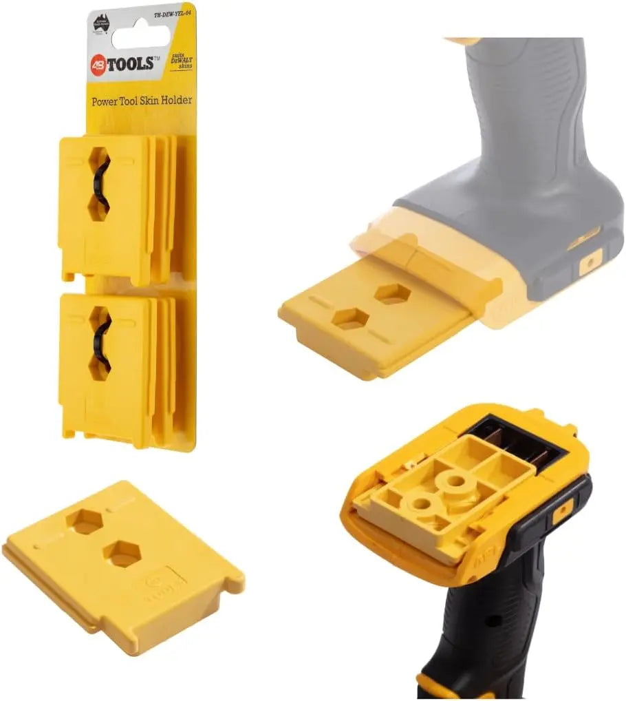 48 Tools TH-DEW-YEL-04 Tool Holder for DeWalt 20V/60V - 4pk - Wise Line Tools