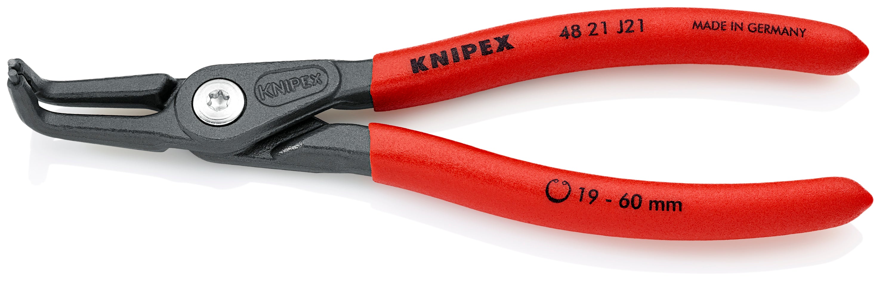 Knipex 4821J21 - Pince de précision coudée à 90° pour anneaux élastiques internes de 6 1/2"