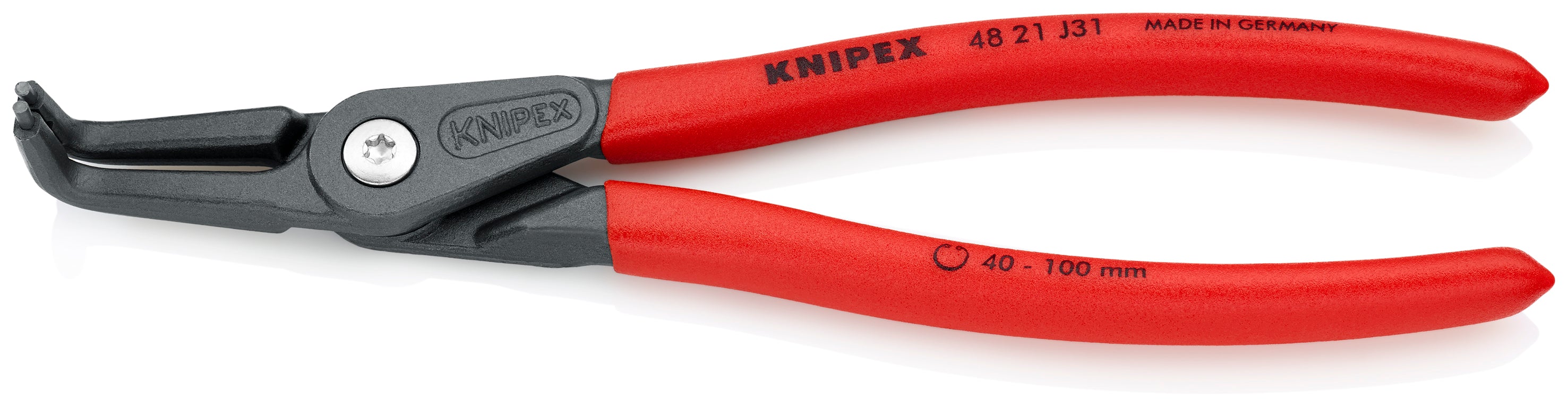 Knipex 4821J31 - 8 1/4" Internal 90° Angled Precision Snap Ring Pliers