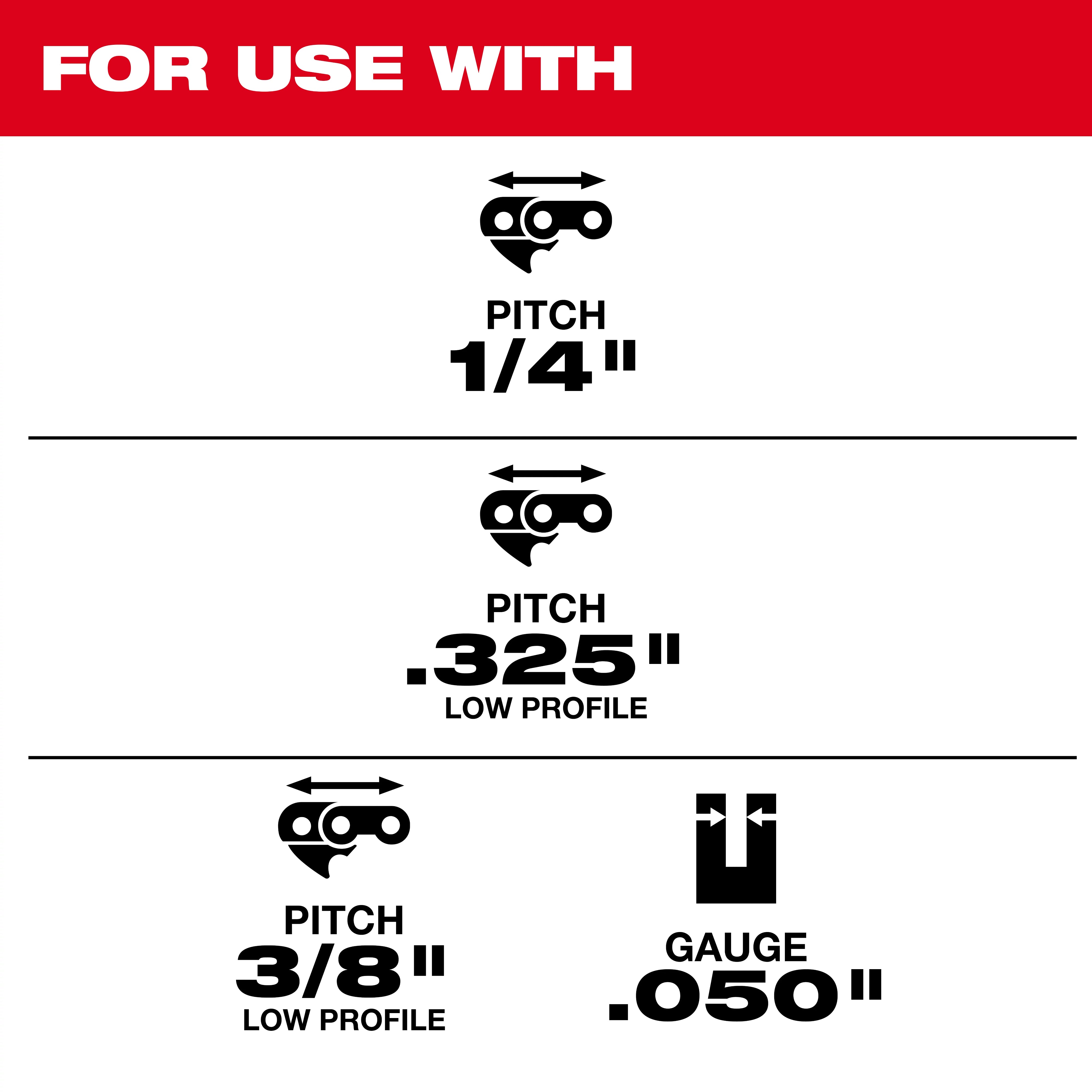 Milwaukee 5/32" Round File Compatibility Chart